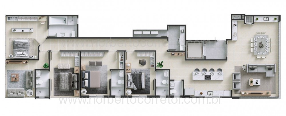 APARTAMENTO A VENDA NA QUADRA MAR DE MEIA PRAIA