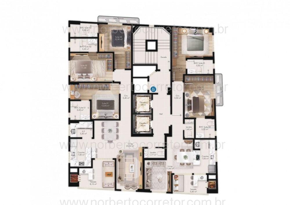 APARTAMENTO A VENDA EM BALNEARIO PEREQUE| 3 SUTES