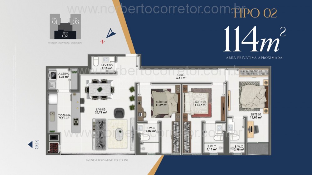 APARTAMENTO A VENDA EM BALNEARIO PEREQUE| 3 SUTES