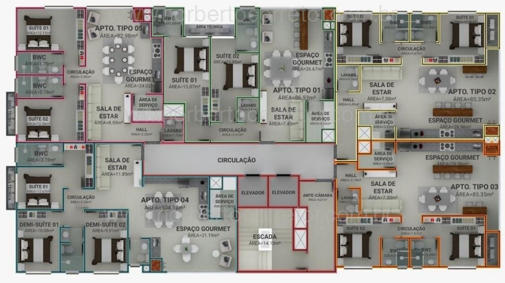 APARTAMENTO A VENDA EM BALNEARIO PEREQUE| 2 SUTES