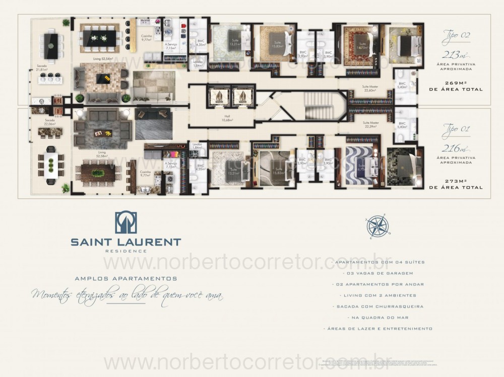 APARTAMENTO A VENDA NA QUADRA MAR DE MEIA PRAIA