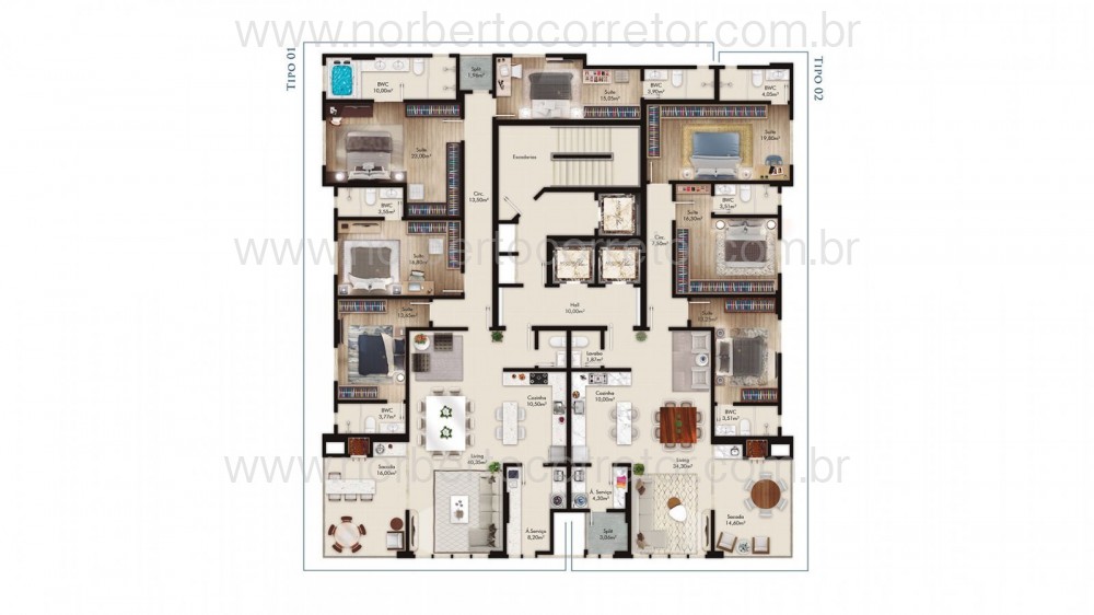 APARTAMENTO 04 SU�TES NA QUADRA MAR DE MEIA PRAIA