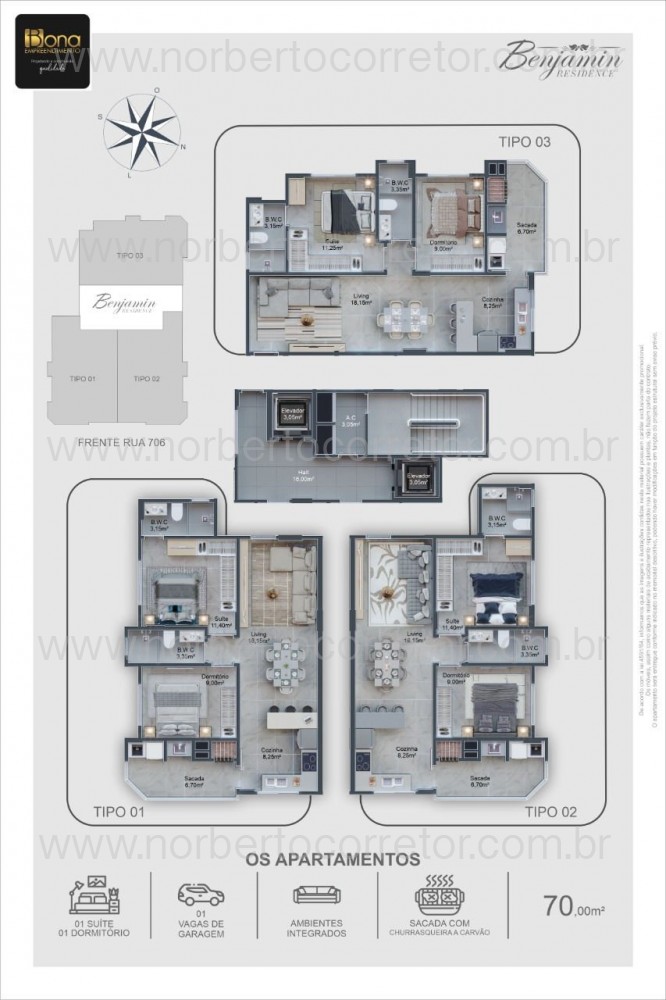 APARTAMENTO A VENDA EM ITAPEMA | 2 DORMITORIOS