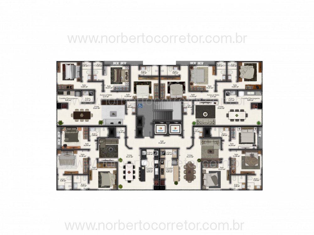 APARTAMENTO A VENDA EM MEIA PRAIA | 3 SUTES 