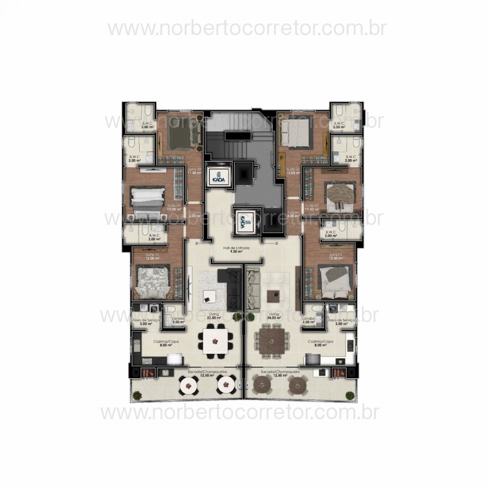 APARTAMENTO A VENDA EM MEIA PRAIA | 3 SUTES