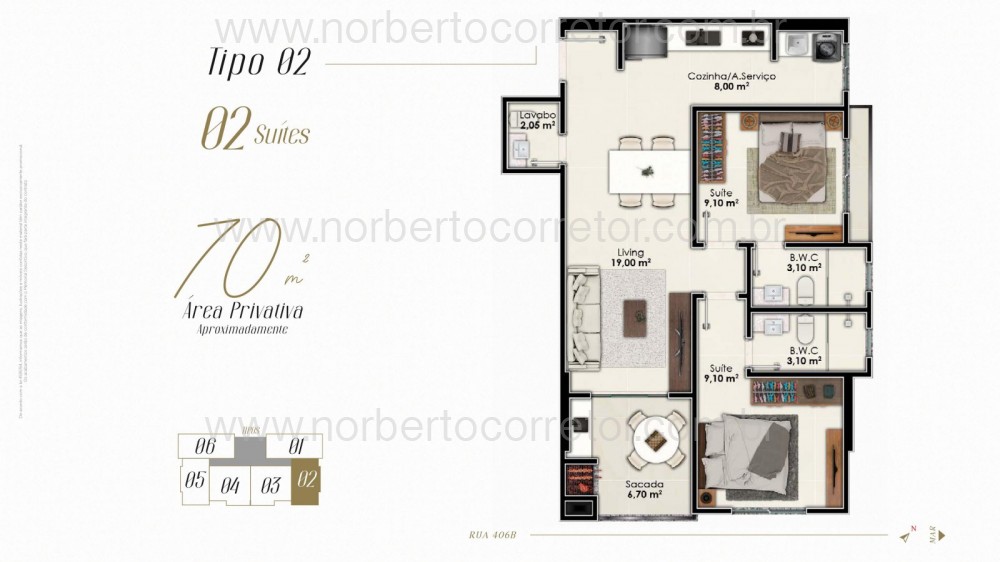 APARTAMENTO A VENDA ITAPEMA | 2 SU�TES