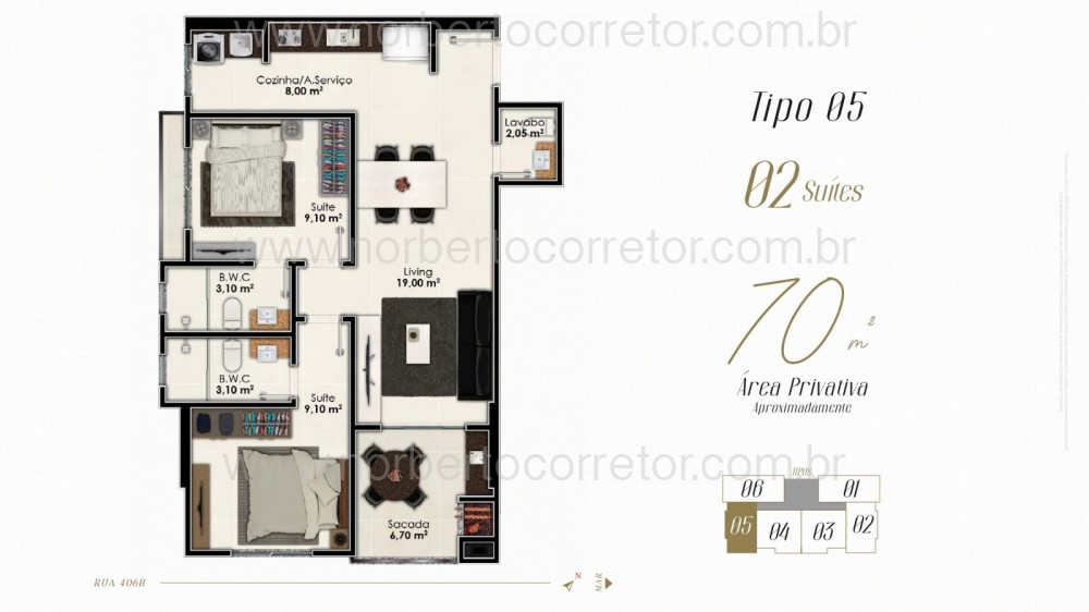 APARTAMENTO A VENDA ITAPEMA | 2 SU�TES