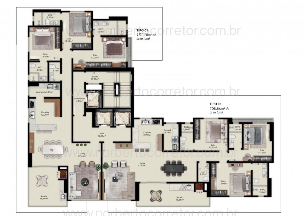 APARTAMENTO A VENDA EM MEIA PRAIA  | 3 SUTES 