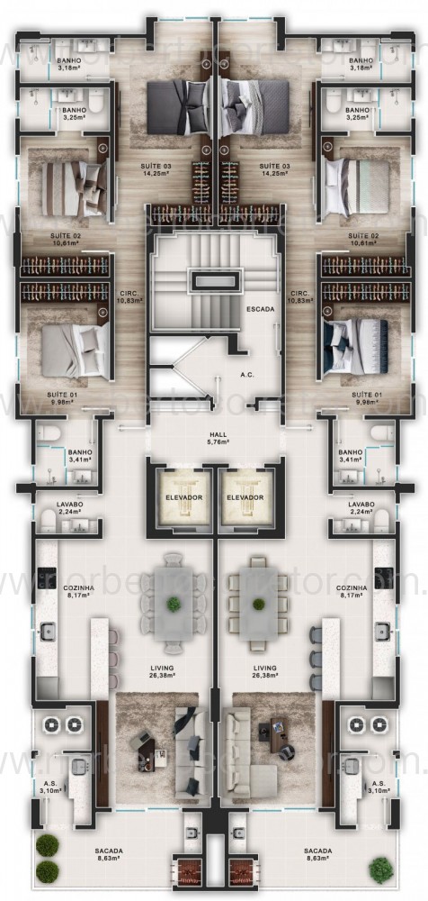 APARTAMENTO A VENDA MEIA PRAIA ITAPEMA| 3 SUTES