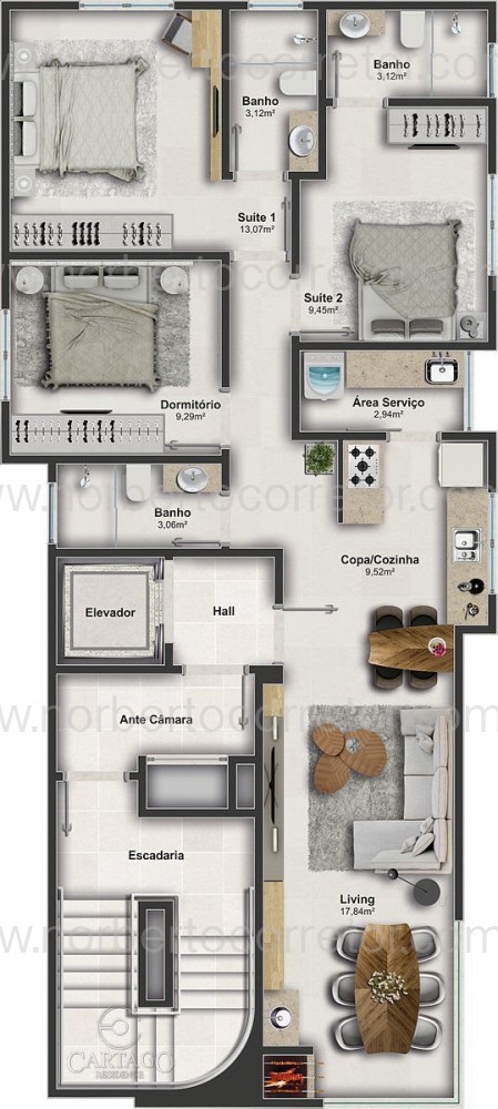 APARTAMENTO A VENDA EM MEIA PRAIA 