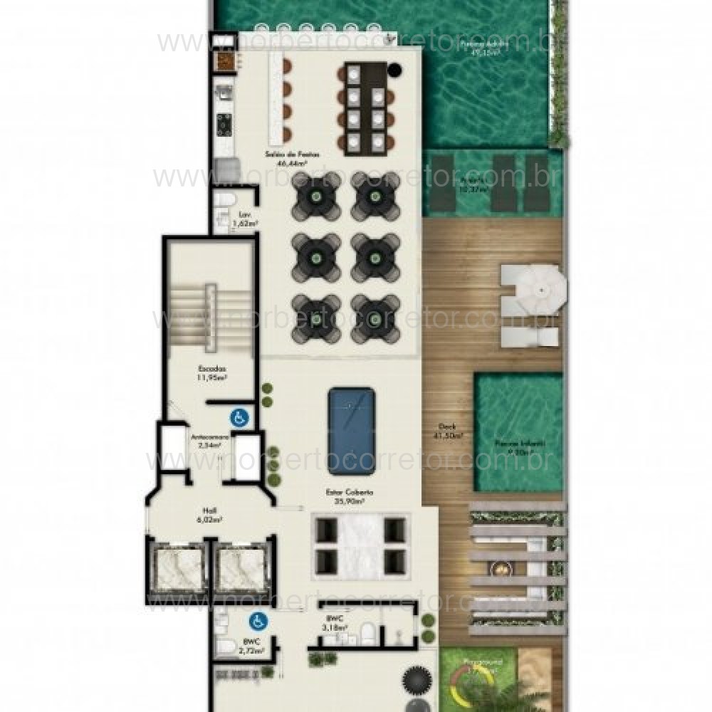 Apartamento 3 sutes, Meia Praia, Itapema SC