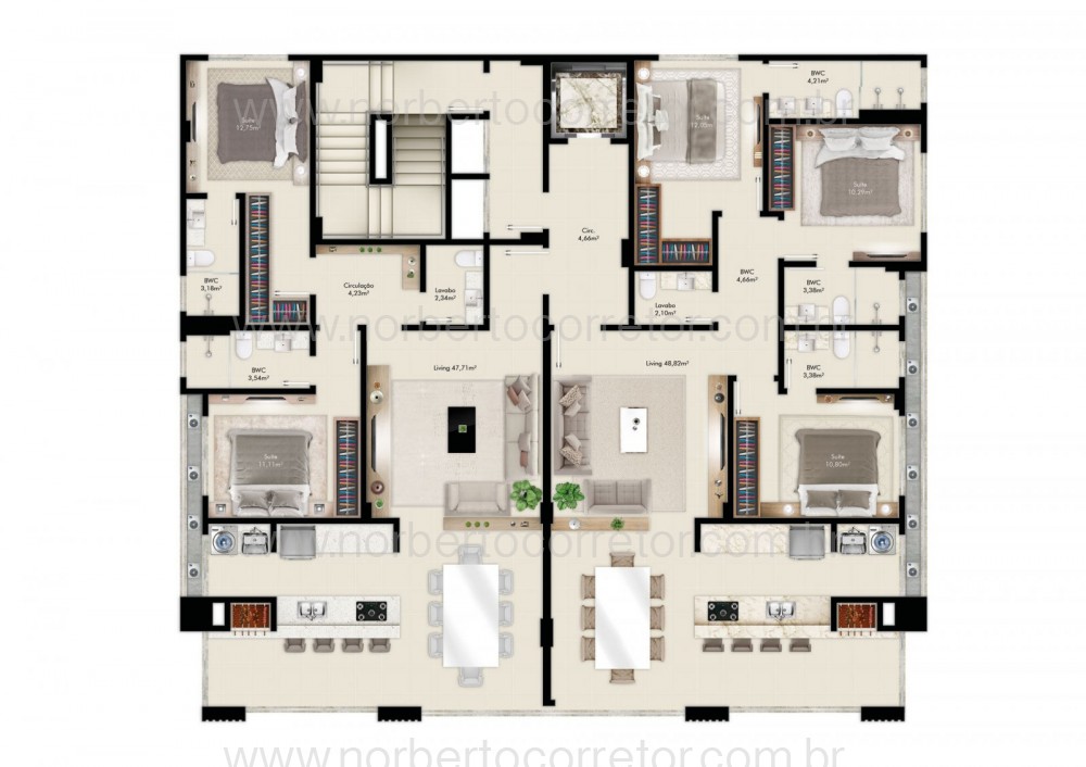 APARTAMENTO A VENDA EM MEIA PRAIA | 2 SUTES 