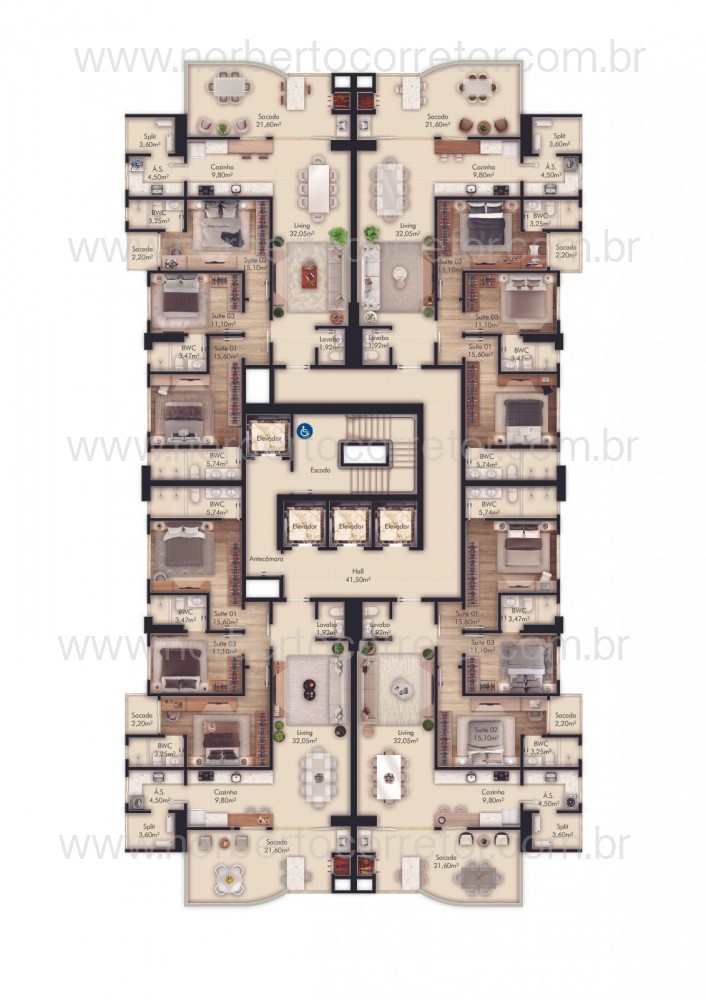 APARTAMENTO A VENDA EM MEIA PRAIA | 03 SUTES