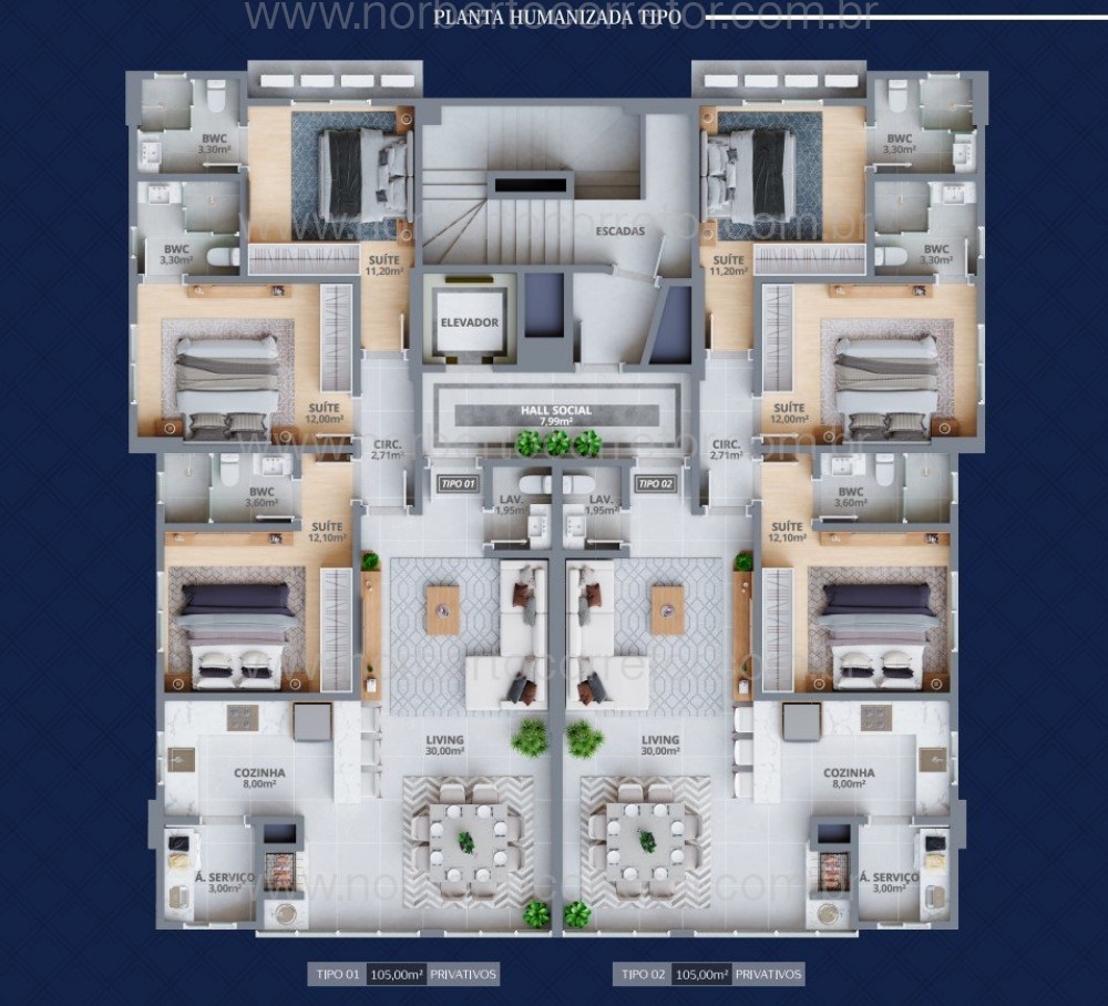 APARTAMENTO A VENDA EM MEIA PRAIA | 3 SUTES 