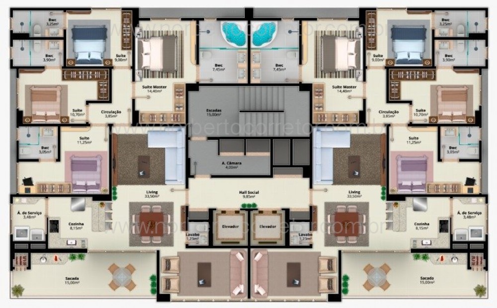 APARTAMENTO A VENDA EM MEIA PRAIA | 4 SUTES 