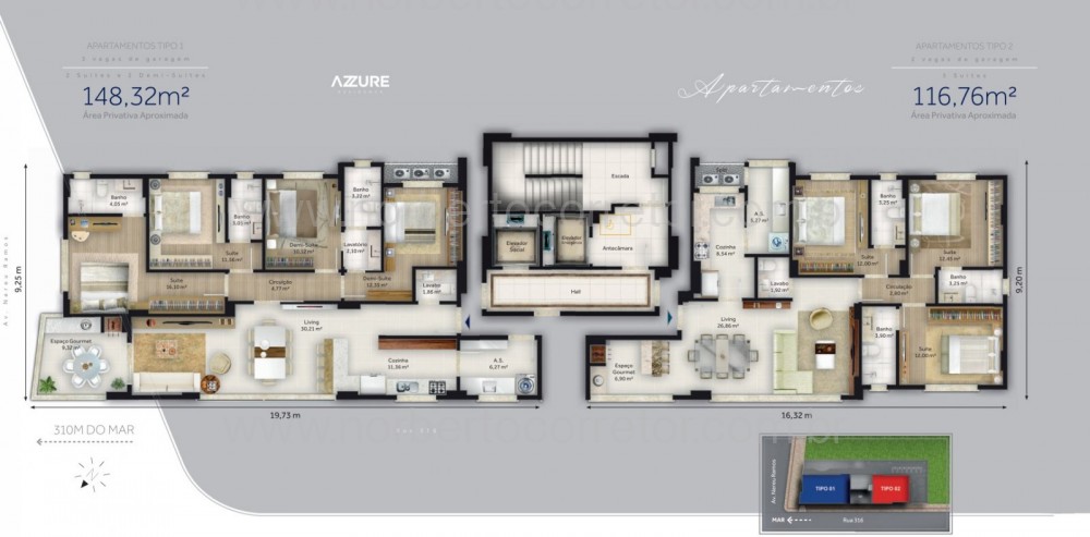 APARTAMENTO A VENDA EM MEIA PRAIA | 4 SUTES 