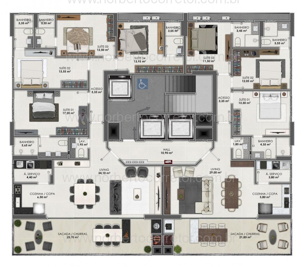 LANAMENTO 04 SUTES E 03 VAGAS EM ITAPEMA - SC