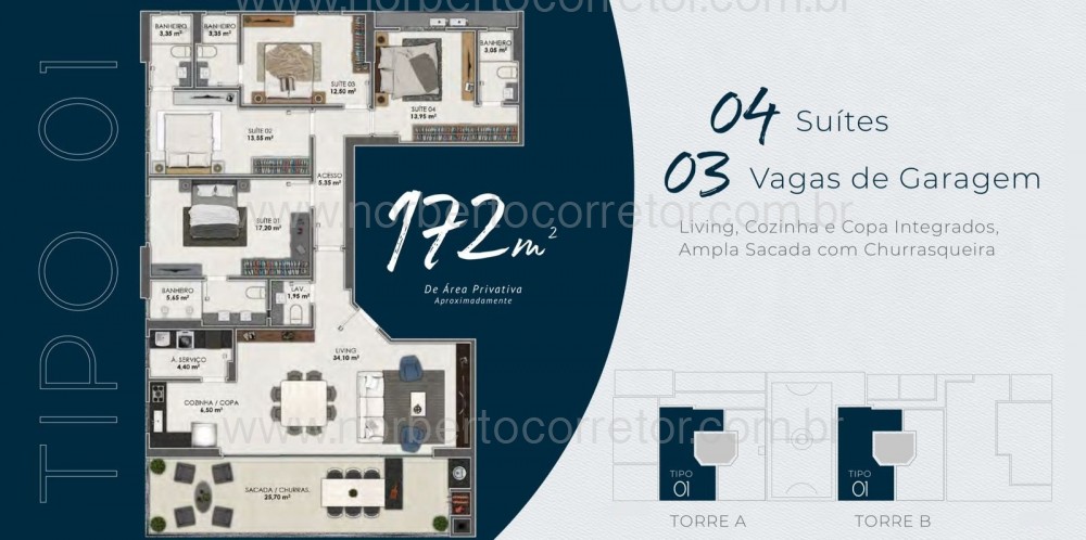 LANAMENTO 04 SUTES E 03 VAGAS EM ITAPEMA - SC