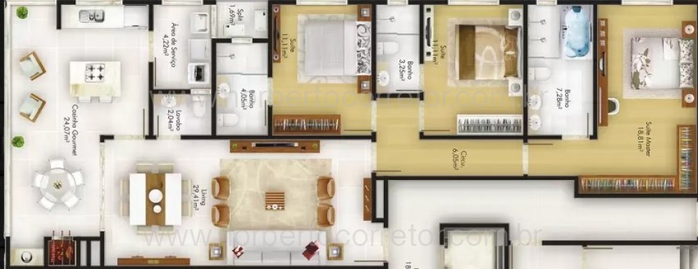 APARTAMENTO 03 SUTES NO CENTRO DE ITAPEMA SC